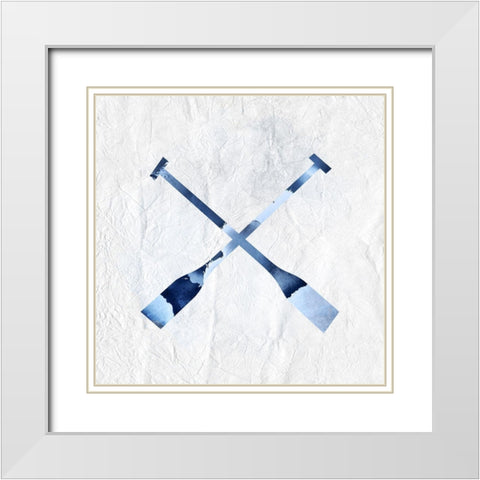 Blue Sea 3 White Modern Wood Framed Art Print with Double Matting by Kimberly, Allen