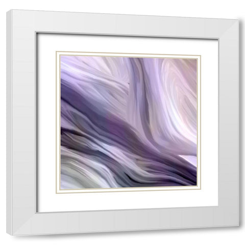 Lavender River White Modern Wood Framed Art Print with Double Matting by Kimberly, Allen