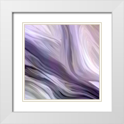 Lavender River White Modern Wood Framed Art Print with Double Matting by Kimberly, Allen