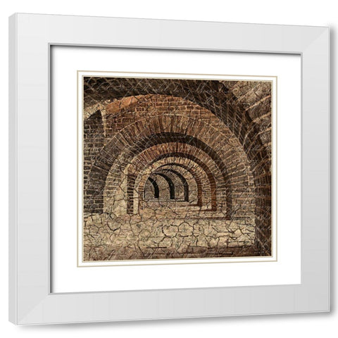 Underground 1 White Modern Wood Framed Art Print with Double Matting by Kimberly, Allen