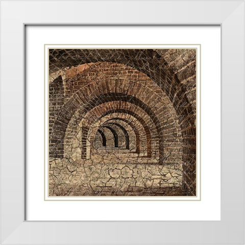 Underground 1 White Modern Wood Framed Art Print with Double Matting by Kimberly, Allen