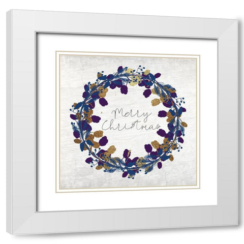 Christmas Luxe 8 White Modern Wood Framed Art Print with Double Matting by Kimberly, Allen