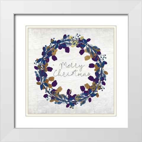 Christmas Luxe 8 White Modern Wood Framed Art Print with Double Matting by Kimberly, Allen
