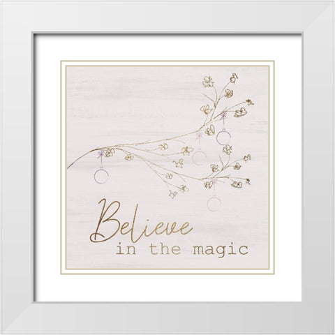 Christmas Romance 3 White Modern Wood Framed Art Print with Double Matting by Kimberly, Allen