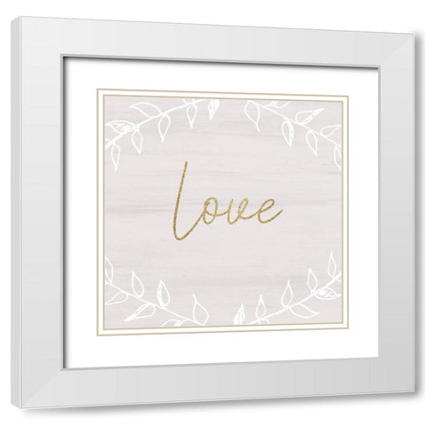Christmas Romance 14 White Modern Wood Framed Art Print with Double Matting by Kimberly, Allen