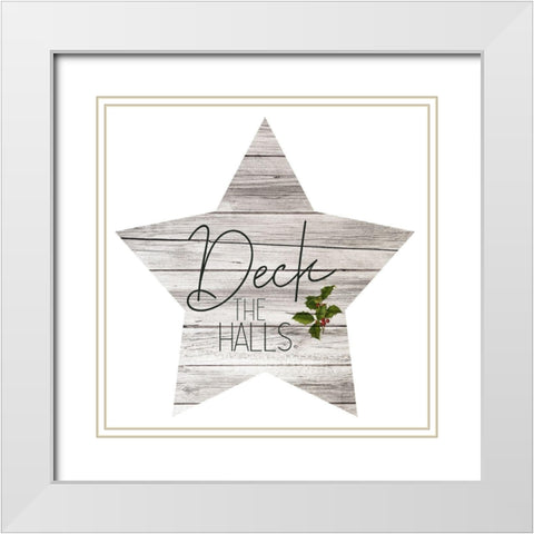 Farmhouse Christmas 2 White Modern Wood Framed Art Print with Double Matting by Kimberly, Allen