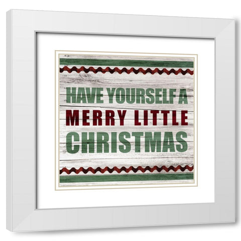 Farmhouse Christmas 4 White Modern Wood Framed Art Print with Double Matting by Kimberly, Allen