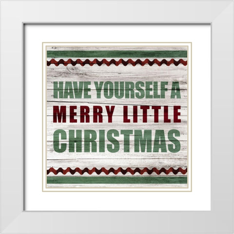 Farmhouse Christmas 4 White Modern Wood Framed Art Print with Double Matting by Kimberly, Allen