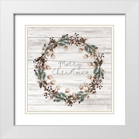 Farmhouse Christmas 8 White Modern Wood Framed Art Print with Double Matting by Kimberly, Allen