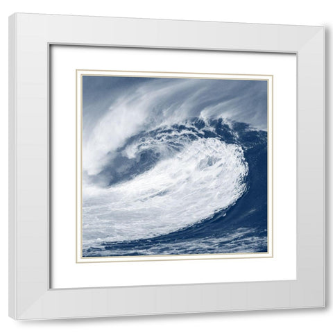 Against The Waves 1 White Modern Wood Framed Art Print with Double Matting by Kimberly, Allen