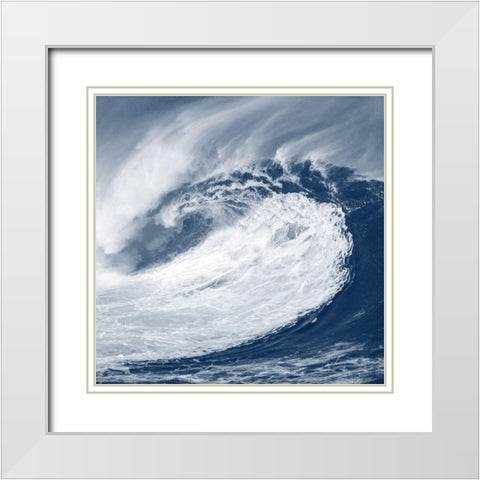 Against The Waves 1 White Modern Wood Framed Art Print with Double Matting by Kimberly, Allen