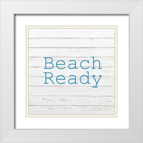 Beach Ready 1 White Modern Wood Framed Art Print with Double Matting by Kimberly, Allen