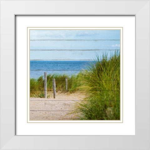 Beach Ready 4 White Modern Wood Framed Art Print with Double Matting by Kimberly, Allen