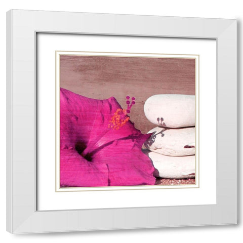 Beach Daze 6 White Modern Wood Framed Art Print with Double Matting by Kimberly, Allen