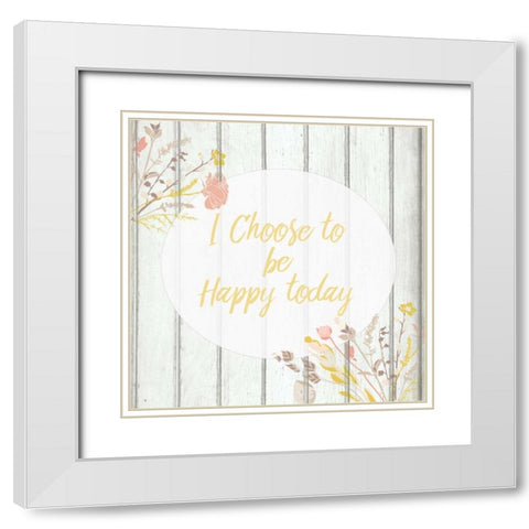 I Choose White Modern Wood Framed Art Print with Double Matting by Allen, Kimberly