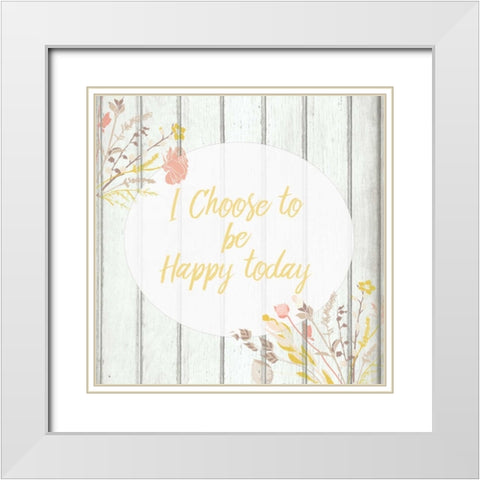 I Choose White Modern Wood Framed Art Print with Double Matting by Allen, Kimberly