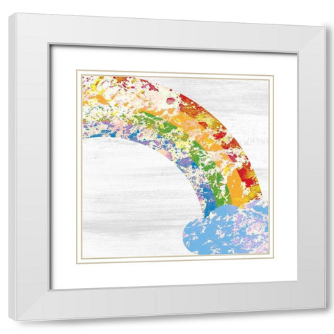 Over The Rainbow 3 White Modern Wood Framed Art Print with Double Matting by Kimberly, Allen