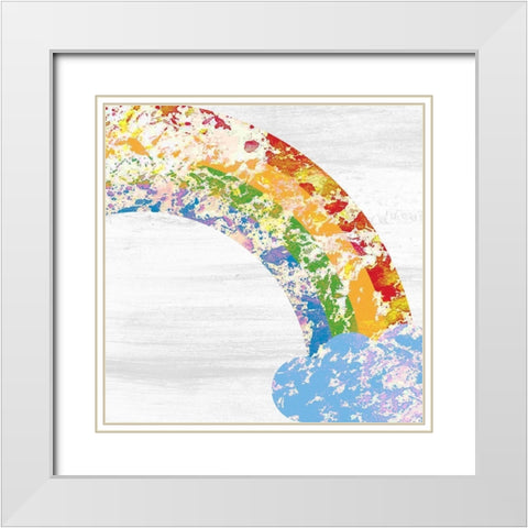 Over The Rainbow 3 White Modern Wood Framed Art Print with Double Matting by Kimberly, Allen
