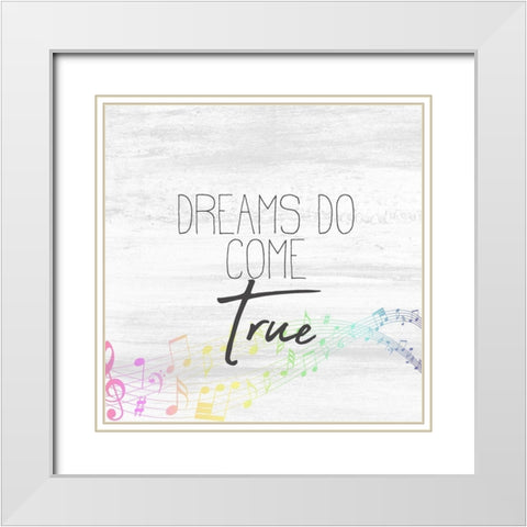 Over The Rainbow 4 White Modern Wood Framed Art Print with Double Matting by Kimberly, Allen