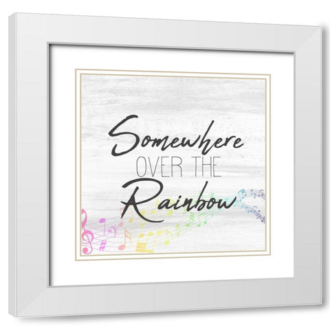Over The Rainbow 5 White Modern Wood Framed Art Print with Double Matting by Kimberly, Allen