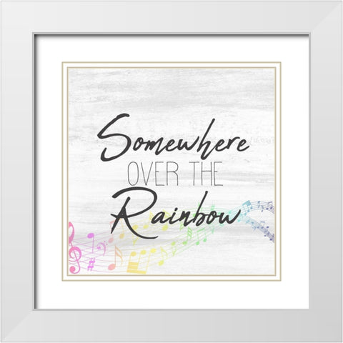 Over The Rainbow 5 White Modern Wood Framed Art Print with Double Matting by Kimberly, Allen