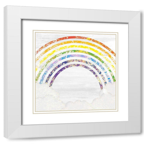 Over The Rainbow White Modern Wood Framed Art Print with Double Matting by Kimberly, Allen