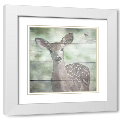 Woodland 4 White Modern Wood Framed Art Print with Double Matting by Kimberly, Allen