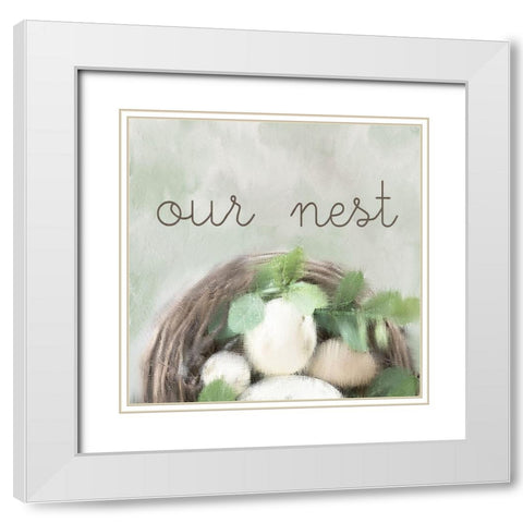Our Nest 2 White Modern Wood Framed Art Print with Double Matting by Kimberly, Allen