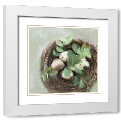 Our Nest 3 White Modern Wood Framed Art Print with Double Matting by Kimberly, Allen