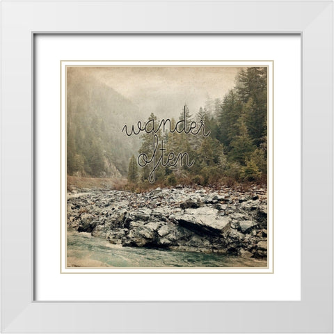 Wonder Often White Modern Wood Framed Art Print with Double Matting by Kimberly, Allen