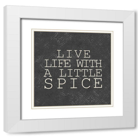 A Little Spice White Modern Wood Framed Art Print with Double Matting by Kimberly, Allen