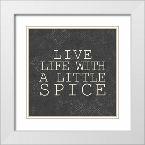 A Little Spice White Modern Wood Framed Art Print with Double Matting by Kimberly, Allen