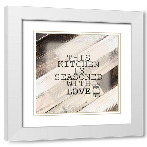 This Kitchen White Modern Wood Framed Art Print with Double Matting by Kimberly, Allen