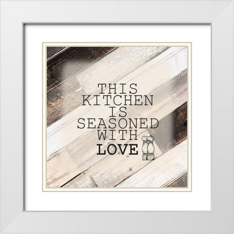 This Kitchen White Modern Wood Framed Art Print with Double Matting by Kimberly, Allen