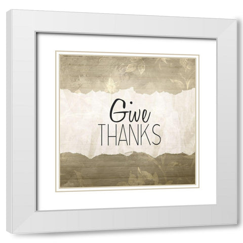 Give White Modern Wood Framed Art Print with Double Matting by Kimberly, Allen