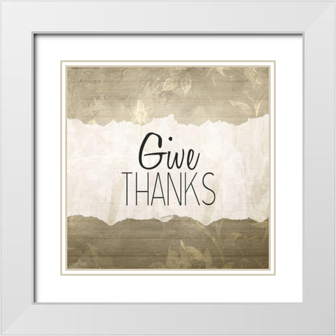 Give White Modern Wood Framed Art Print with Double Matting by Kimberly, Allen