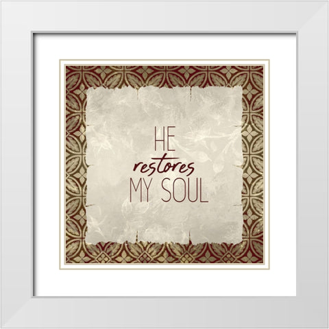 Trust God 3 White Modern Wood Framed Art Print with Double Matting by Kimberly, Allen