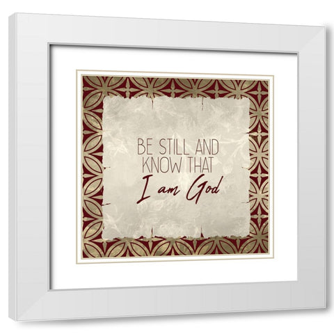Trust God 4 White Modern Wood Framed Art Print with Double Matting by Kimberly, Allen