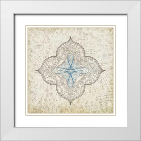 Flourish 2 White Modern Wood Framed Art Print with Double Matting by Allen, Kimberly