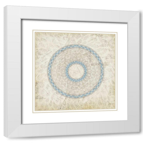 Flourish 3 White Modern Wood Framed Art Print with Double Matting by Allen, Kimberly