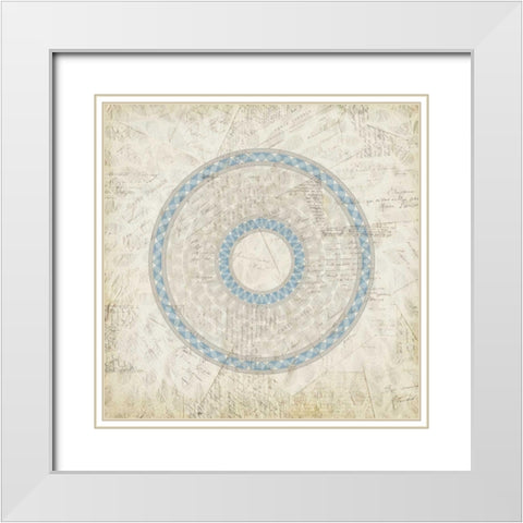 Flourish 3 White Modern Wood Framed Art Print with Double Matting by Allen, Kimberly