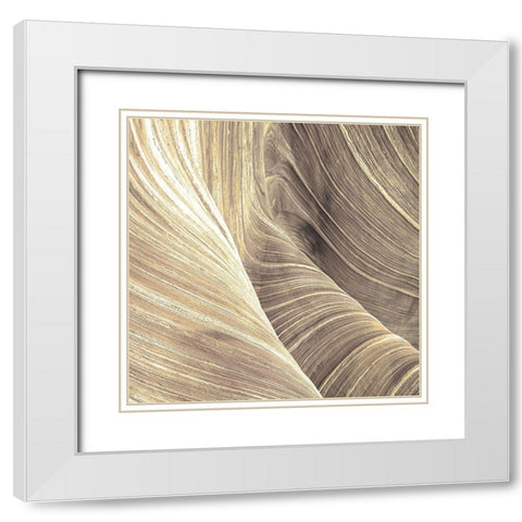 Sandstone White Modern Wood Framed Art Print with Double Matting by Kimberly, Allen