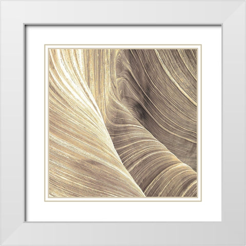 Sandstone White Modern Wood Framed Art Print with Double Matting by Kimberly, Allen