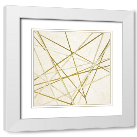 Gold Lined White Modern Wood Framed Art Print with Double Matting by Kimberly, Allen
