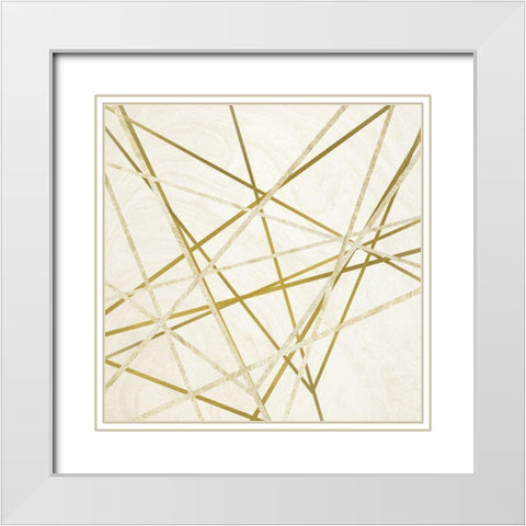 Gold Lined White Modern Wood Framed Art Print with Double Matting by Kimberly, Allen