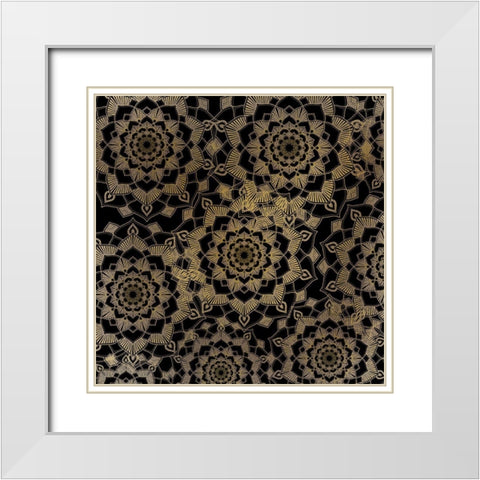 Mandala Gold 2 White Modern Wood Framed Art Print with Double Matting by Kimberly, Allen