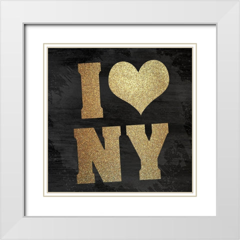 The Big Apple 3 White Modern Wood Framed Art Print with Double Matting by Kimberly, Allen