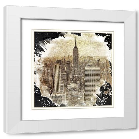 The Big Apple 5 White Modern Wood Framed Art Print with Double Matting by Kimberly, Allen