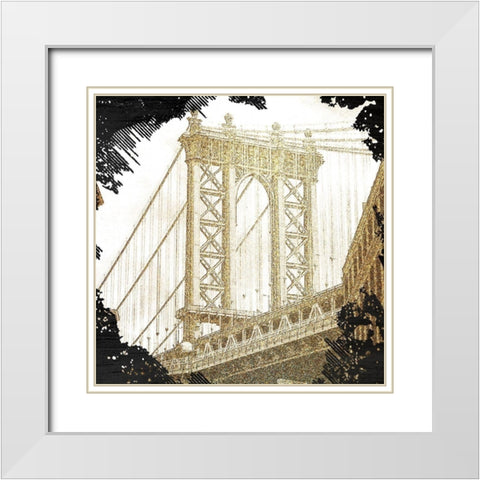 The Big Apple 6 White Modern Wood Framed Art Print with Double Matting by Kimberly, Allen