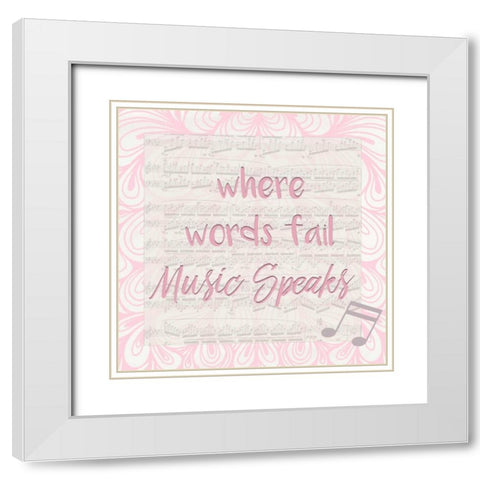 Where Words  A White Modern Wood Framed Art Print with Double Matting by Allen, Kimberly